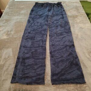 Card House Womens Mid-Rise Tie-Dye Elastic Waist Straight Sweater Pants Pockets